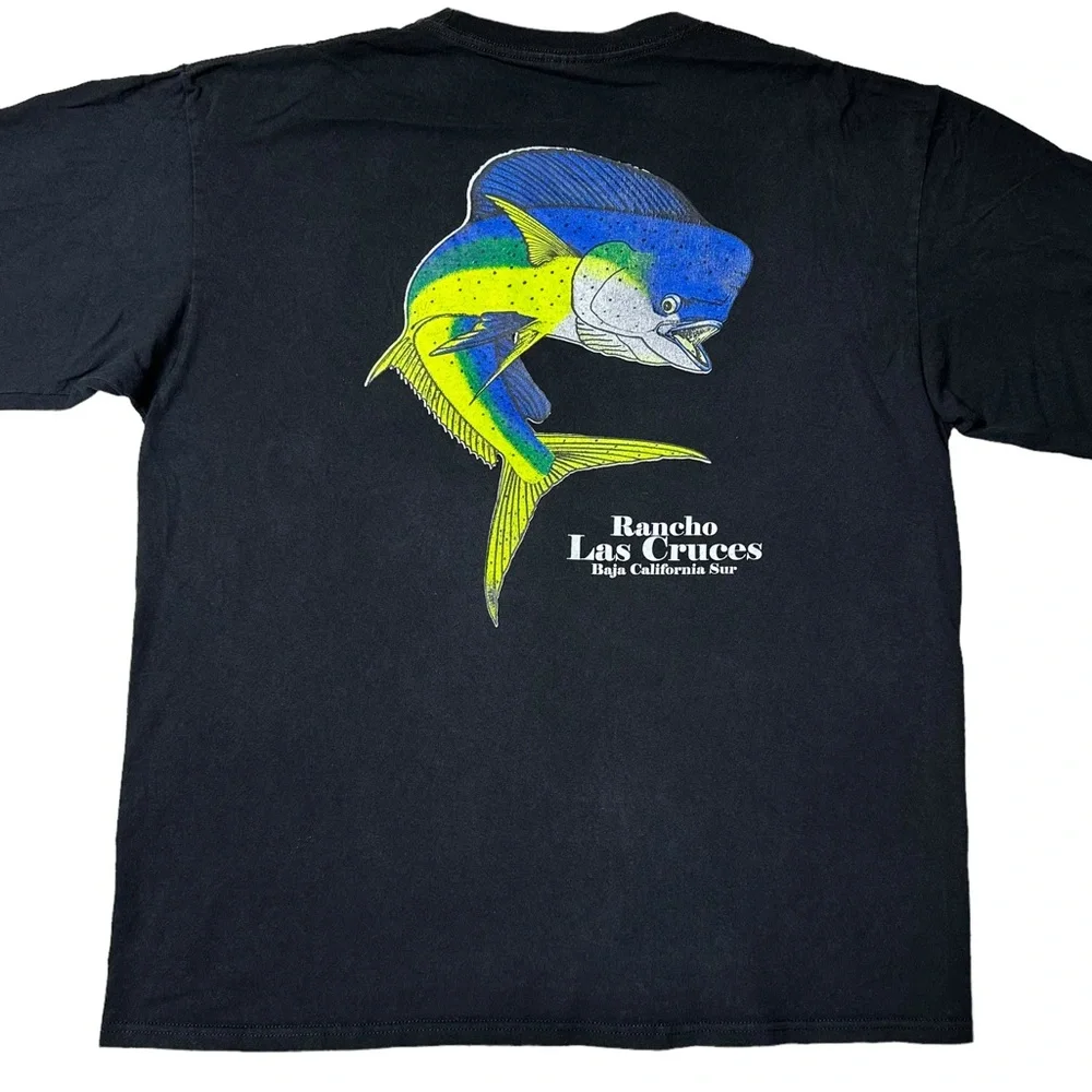 Rancho Las Cruces Baja CA Sur Graphic Pocket T-Shirt Black Unisex XL - Picture 1 of 7